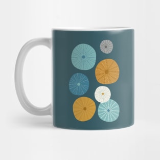 Sea Urchins in Blue + Gold Mug